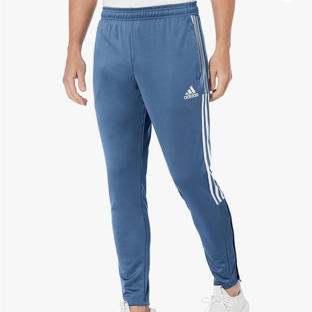 Adidas Tiro 21 Youth Track Pants in Wonder Steel blue/grey